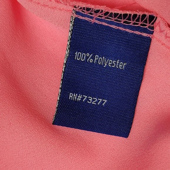 APT 9. Pink Long Sleeve Button Up Collared Shirt Women's Petite Medium PM 1045 - Picture 6 of 8